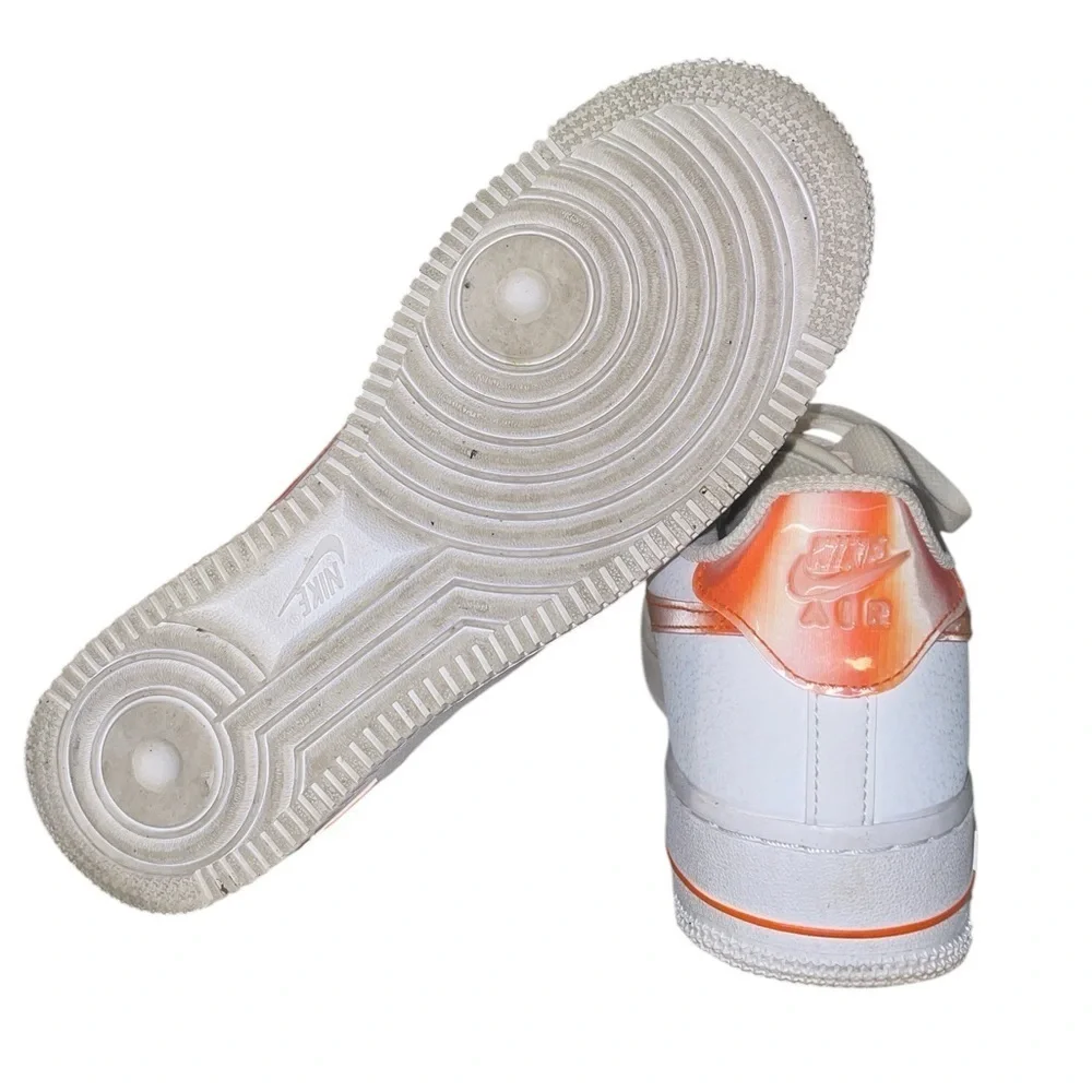 Nike Air Force 1’s White/Safety Orange